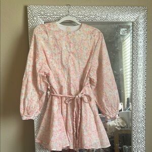 H&M Pastel Floral Button-Up Blouse